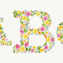  Hand Painted Monogram Floral Watercolor Art | Custom Initials Wedding Decor | Personalized Anniversary Gift