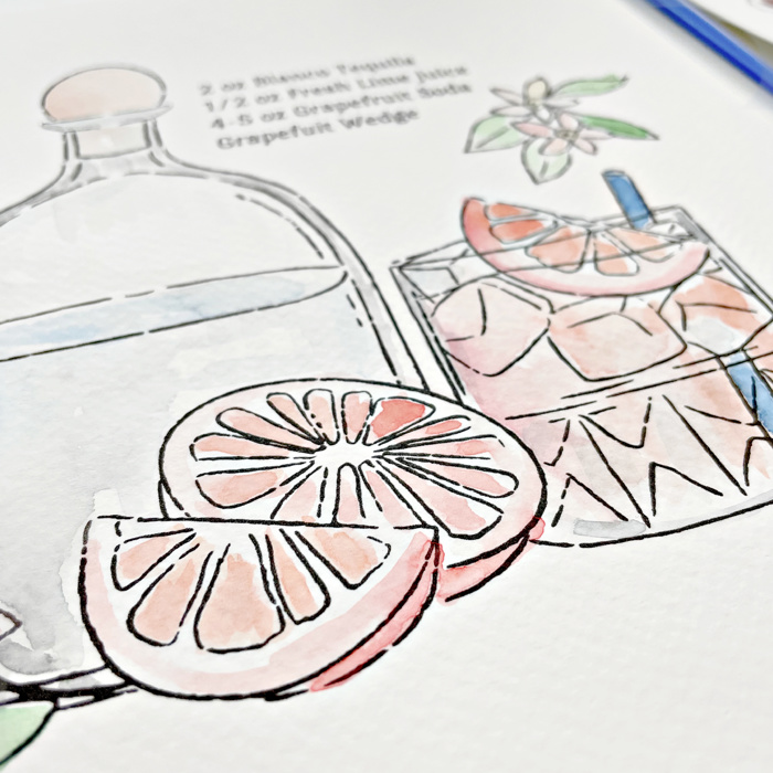 Paloma Cocktail Paint Kit | Just Add Water Art Set 
