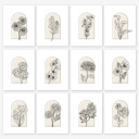 BOGO | Hand Illustrated Floral Prints | 42 Flower Options