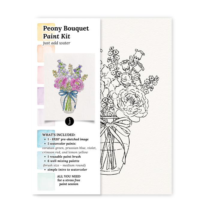 Flower Bouquet Watercolor Paint Kits | 12 Options