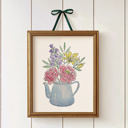  Peony & Lily Bouquet Watercolor Paint Kit | All In One Art Set for Paint Night