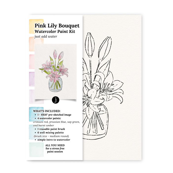 Flower Bouquet Watercolor Paint Kits | 12 Options