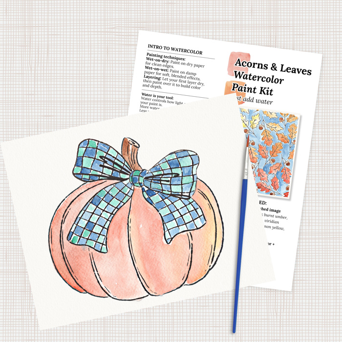 Fall Watercolor Paint Kits | 8X10" Just Add Water | 9 Options