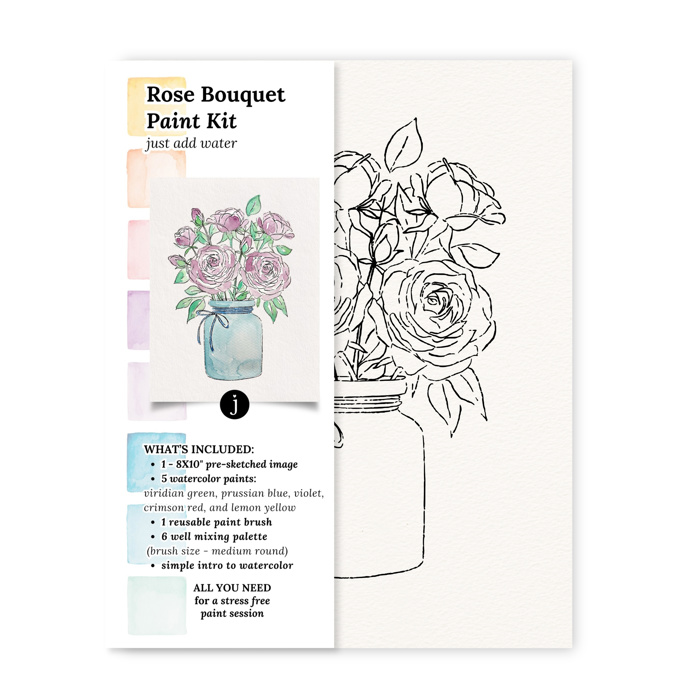 Flower Bouquet Watercolor Paint Kits | 12 Options