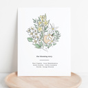  Custom State Flower Bouquet Print up to 8 Flowers