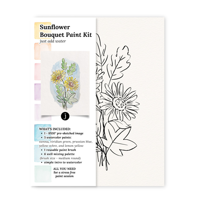 Flower Bouquet Watercolor Paint Kits | 12 Options