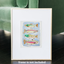  Lake Trout Fish Watercolor Paint Kit | 8X10" Just Add Water 