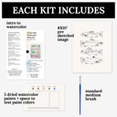  Lake Trout Fish Watercolor Paint Kit | 8X10" Just Add Water 