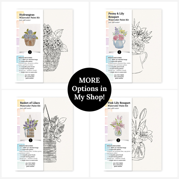 Tulip Bouquet Watercolor Paint Kit | Just Add Water 