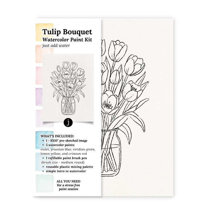 Flower Bouquet Watercolor Paint Kits | 12 Options