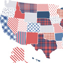  US Map Art Print | Hand Illustrated Florals | 2 Options
