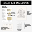  Christmas Watercolor Kit | Pre-Sketched Holiday Art Set for Paint Night