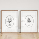  BOGO | State Flower Art Prints | Unframed Floral Wall Decor