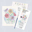  Zinnia Bouquet Watercolor Paint Kit | Just Add Water All In One Art Set Gift