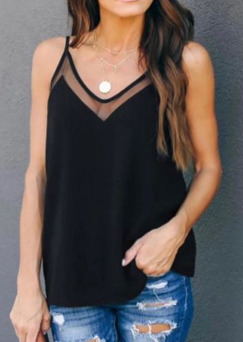 Spaghetti Strap Mesh Tank Top | 3 Colors |