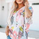 " FLASH SALE" Animal Watercolor Mixed Print Loose Top