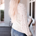  Cheetah Print Long Sleeve Blouse