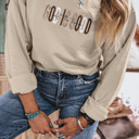  GOD IS GOOD Embroidered Crewneck Pullover Sweatshirt