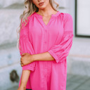  Dotted Print Loose Shirt