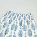  Floral Print Lace Patchwork Detail Wide Leg Pants
