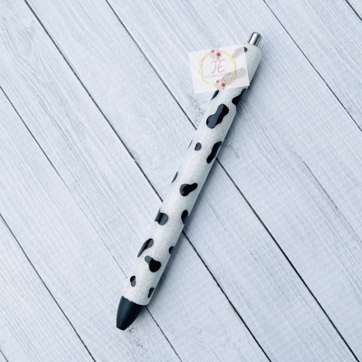 Cow print Glitter Gel Pen | Gel Pen | Refillable Pen | Custom Pen