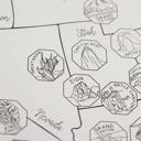 Silver 8 x 10 US National Parks Scratch Your Travels Map