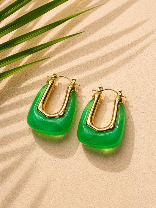 Resin Hoop Earrings