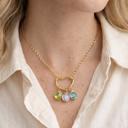 1-3 Charm Necklace Heart Clasp Birthstone Charm Necklace