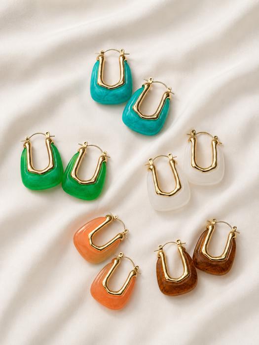 Resin Hoop Earrings