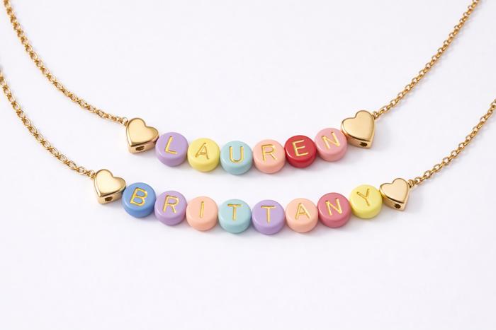 Pastel Beaded Name Necklace