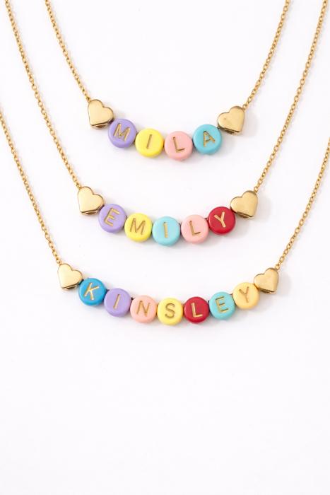 Pastel Beaded Name Necklace