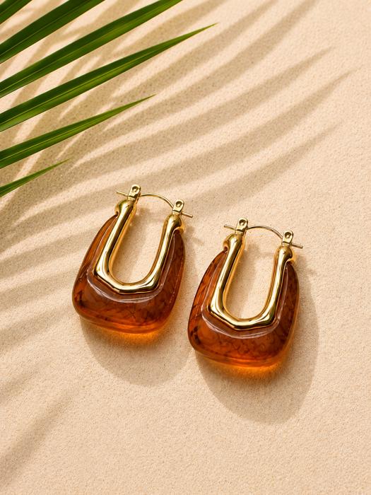 Resin Hoop Earrings
