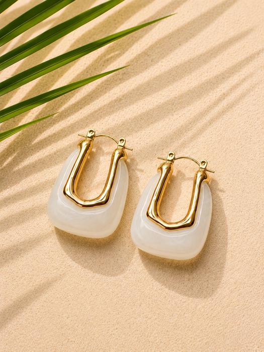 Resin Hoop Earrings
