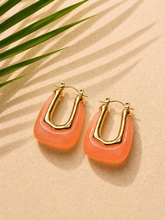 Resin Hoop Earrings
