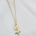 April Colorful Birth Flower Necklace