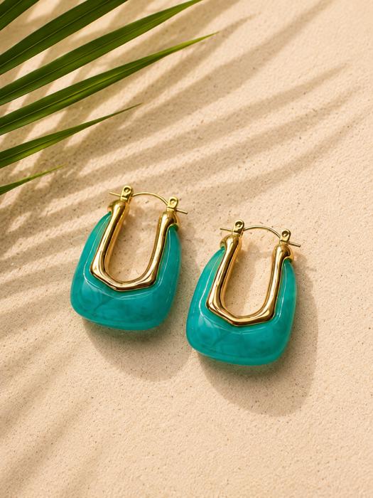 Resin Hoop Earrings