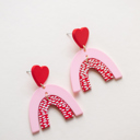 Style 4 Pink Heart Dangle Earring Collection