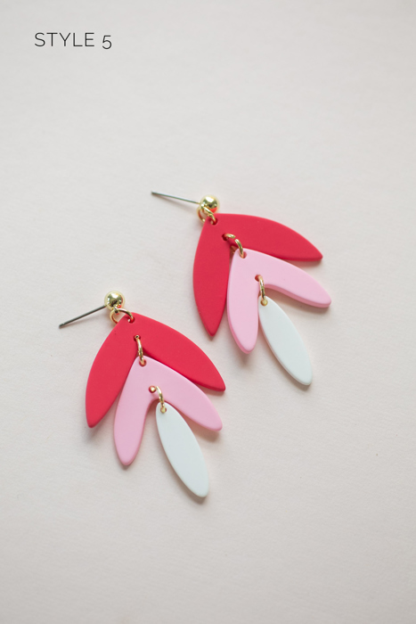 Pink Heart Dangle Earring Collection