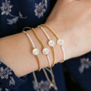  Pearl Initial Letter Bracelet