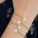  Pearl Initial Letter Bracelet
