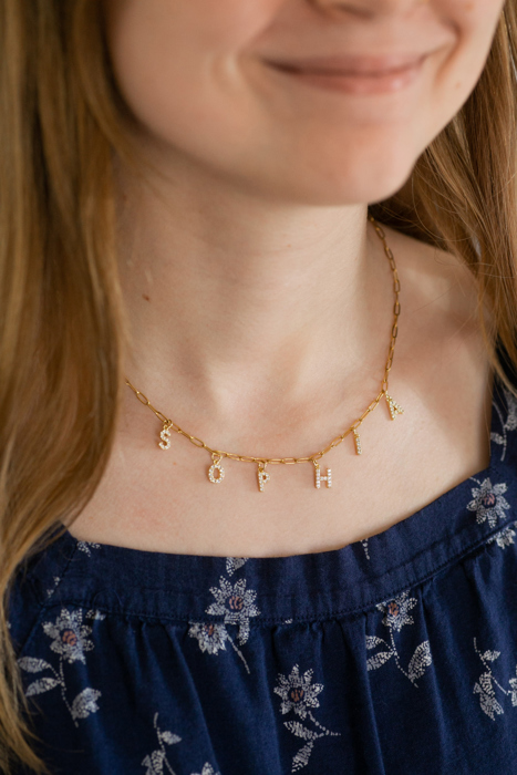 Sparkly Personalized Custom Necklace