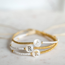  Pearl Initial Letter Bracelet