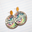 Tie-Dye Teacher Colorful Back to School Teacher Earrings