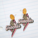 Leopard Teacher Colorful Back to School Teacher Earrings