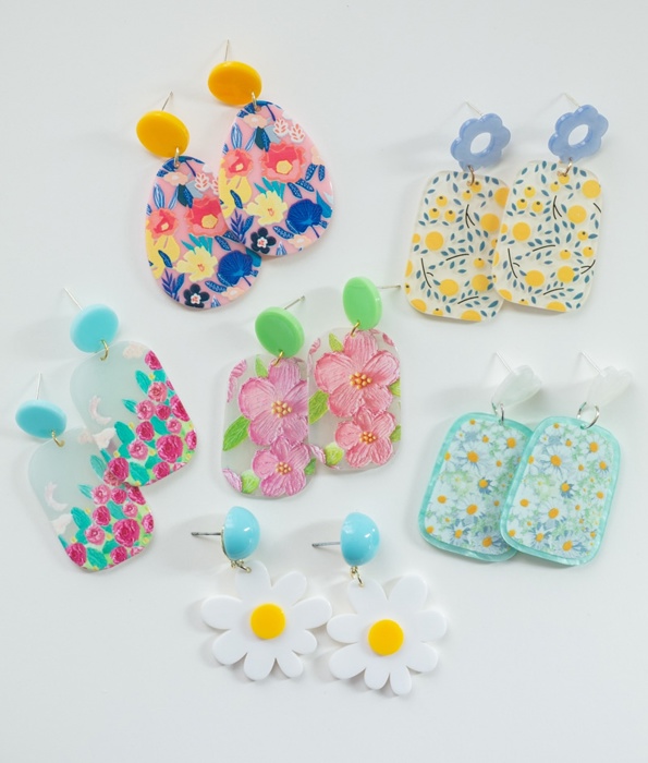 Whimsical Floral Spring Earrings