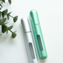 Silver & Green Portable Perfume Bottle Set of 2