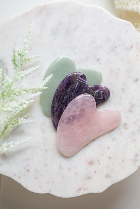 Gua Sha Facial Stone | Jade Amethyst Rose Quartz Stone