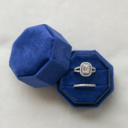 Royal Blue Velvet Ring Box