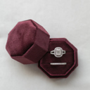 Burgundy Velvet Ring Box