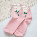 Pink Fun Floral Socks